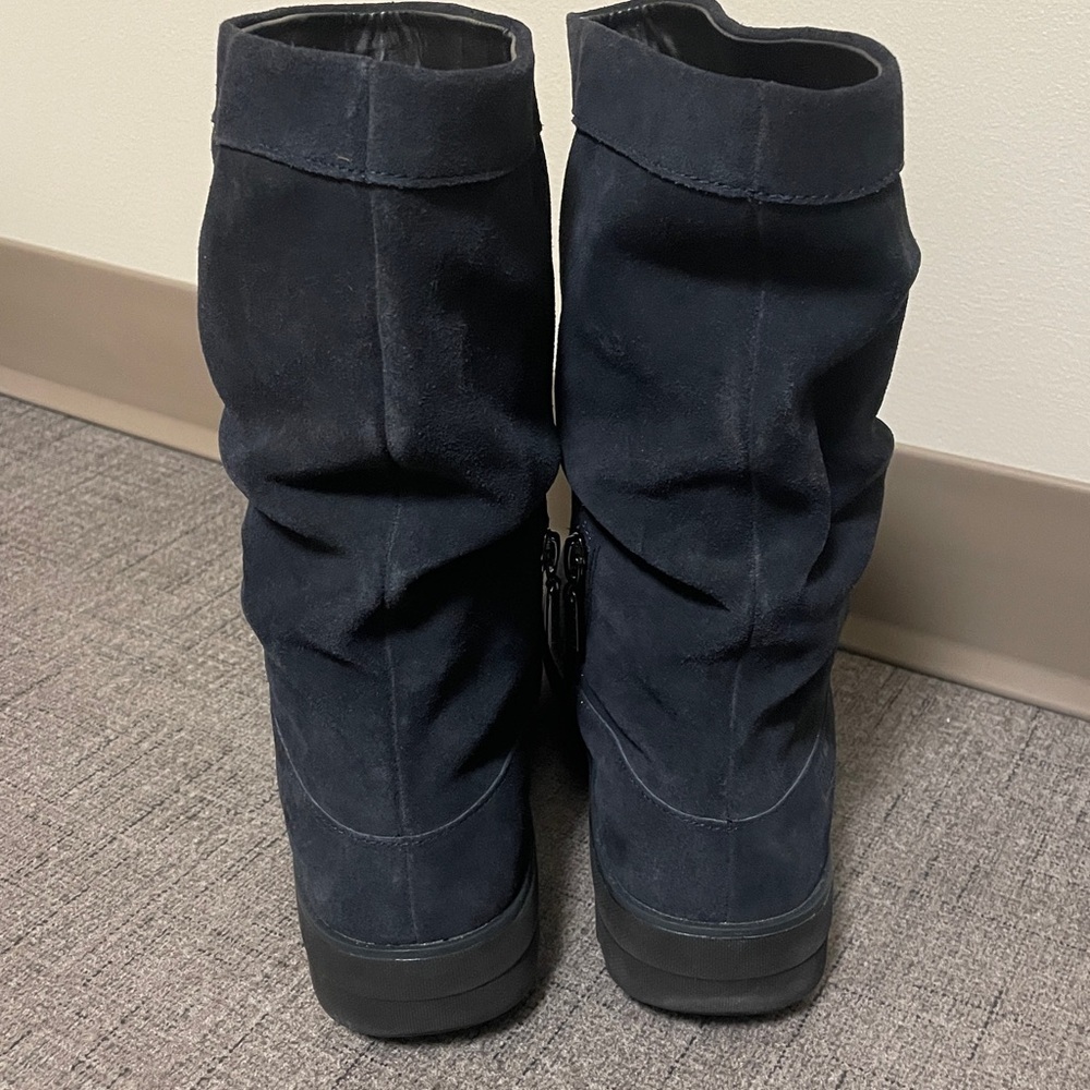 FITFLOP NAVY BLUE SUEDE SLOUCHY BOOT size 9 - Picture 2 of 7